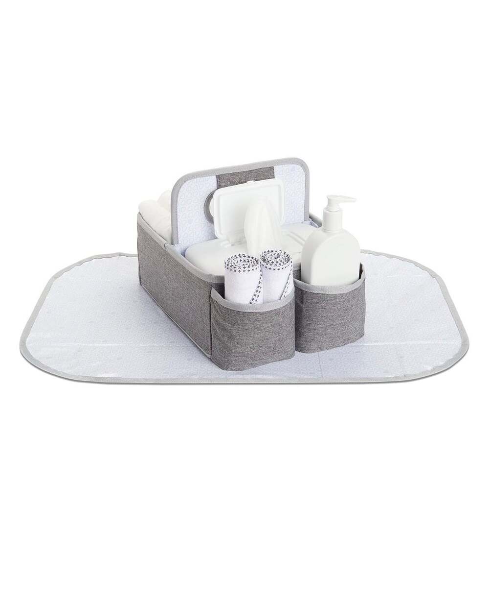 Munchkin Portable Infant Diaper Caddy Organizer Gray